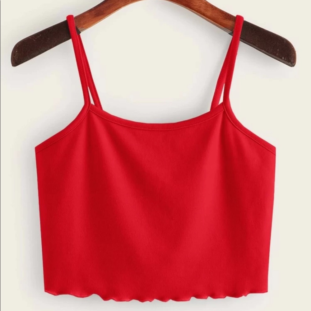 Red crop top